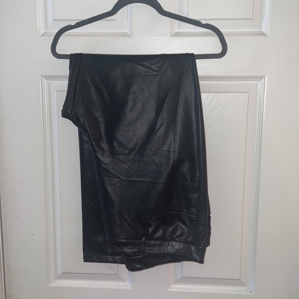 PLUS FAUX LEATHER PANTS